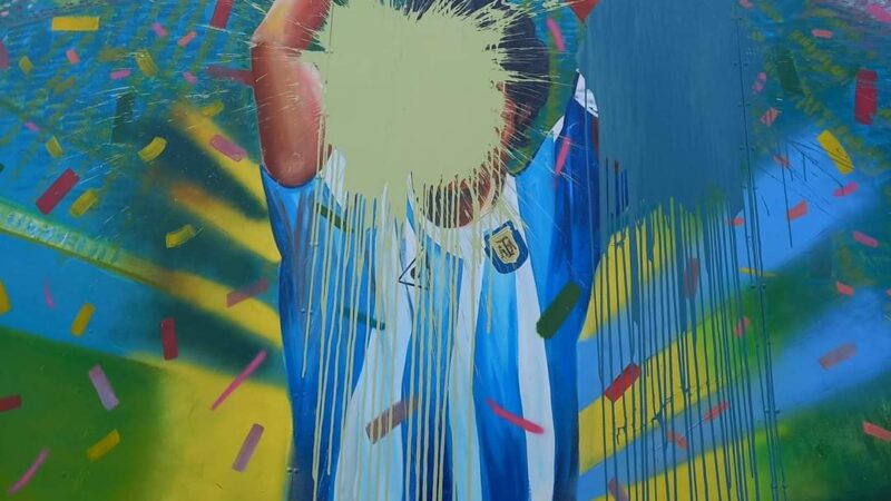 Vandalizaron el mural que recuerda a los campeones del mundial México 86