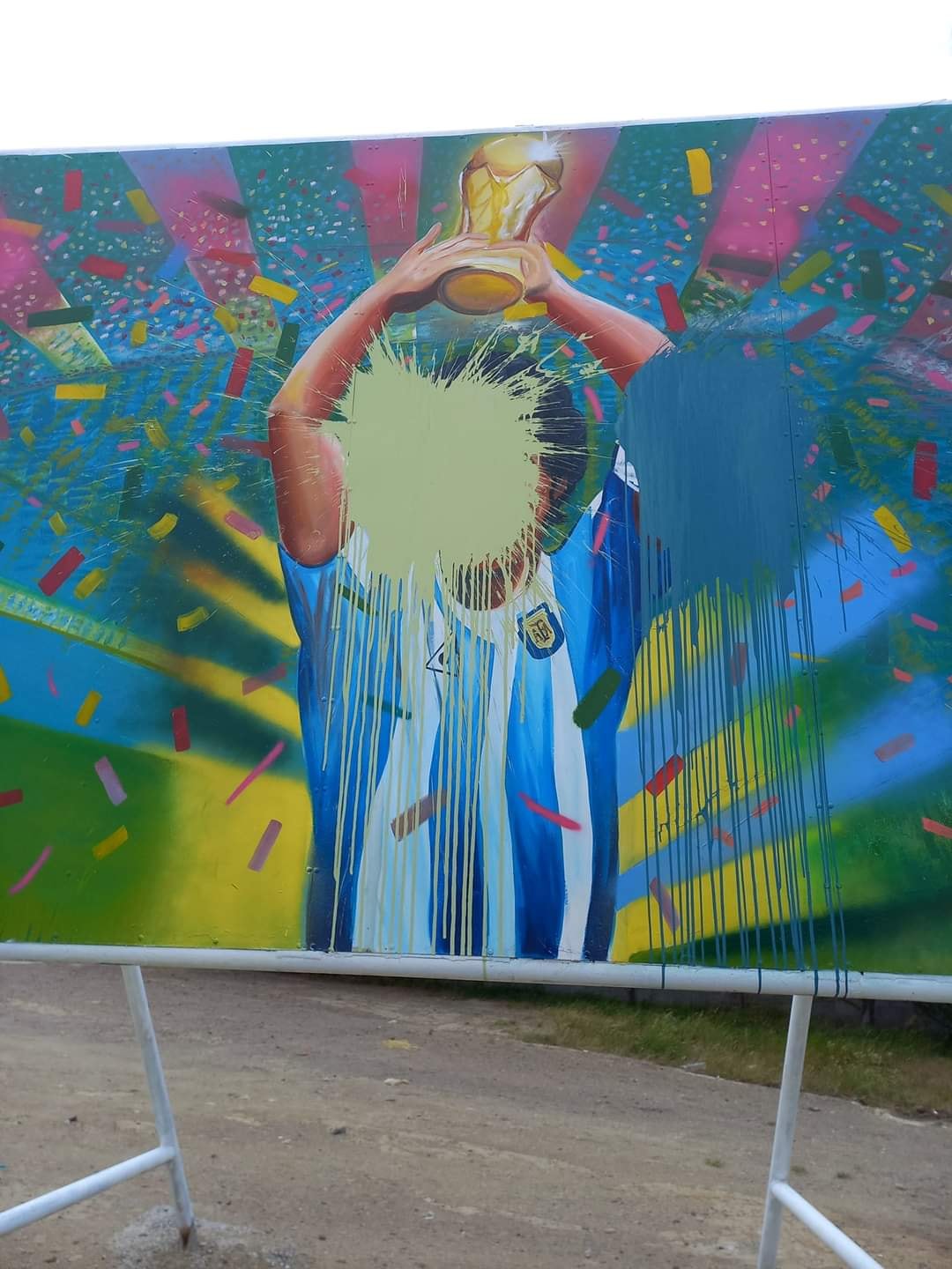 Vandalizaron el mural que recuerda a los campeones del mundial México 86