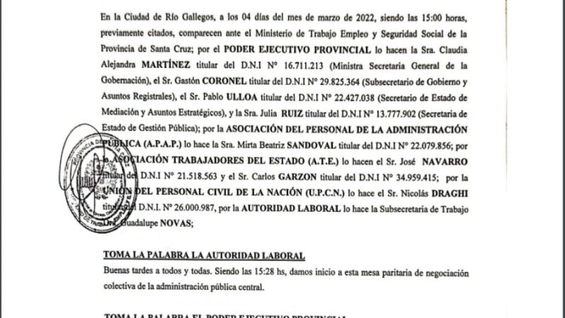 El Gobierno presentó nueva propuesta salarial para la Administración Central