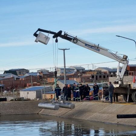 Avanzan los trabajos en la planta de tratamientos de efluentes cloacales de Puerto San Julián