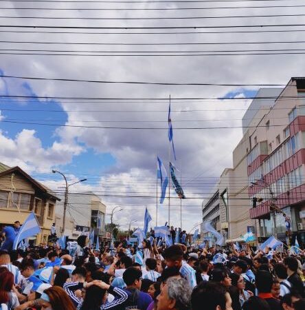 Rio Gallegos festejo como todo el pais