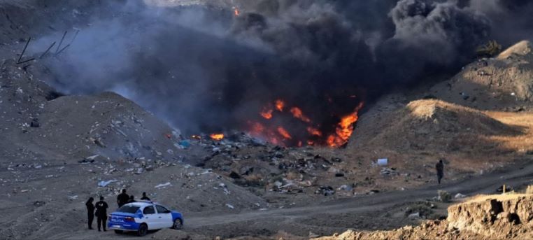 Caleta Olivia: Incendio en Basural