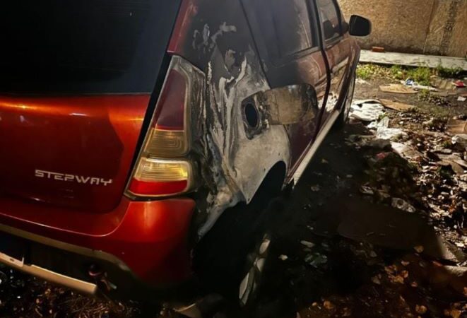 Incendio intencional en un vehiculo